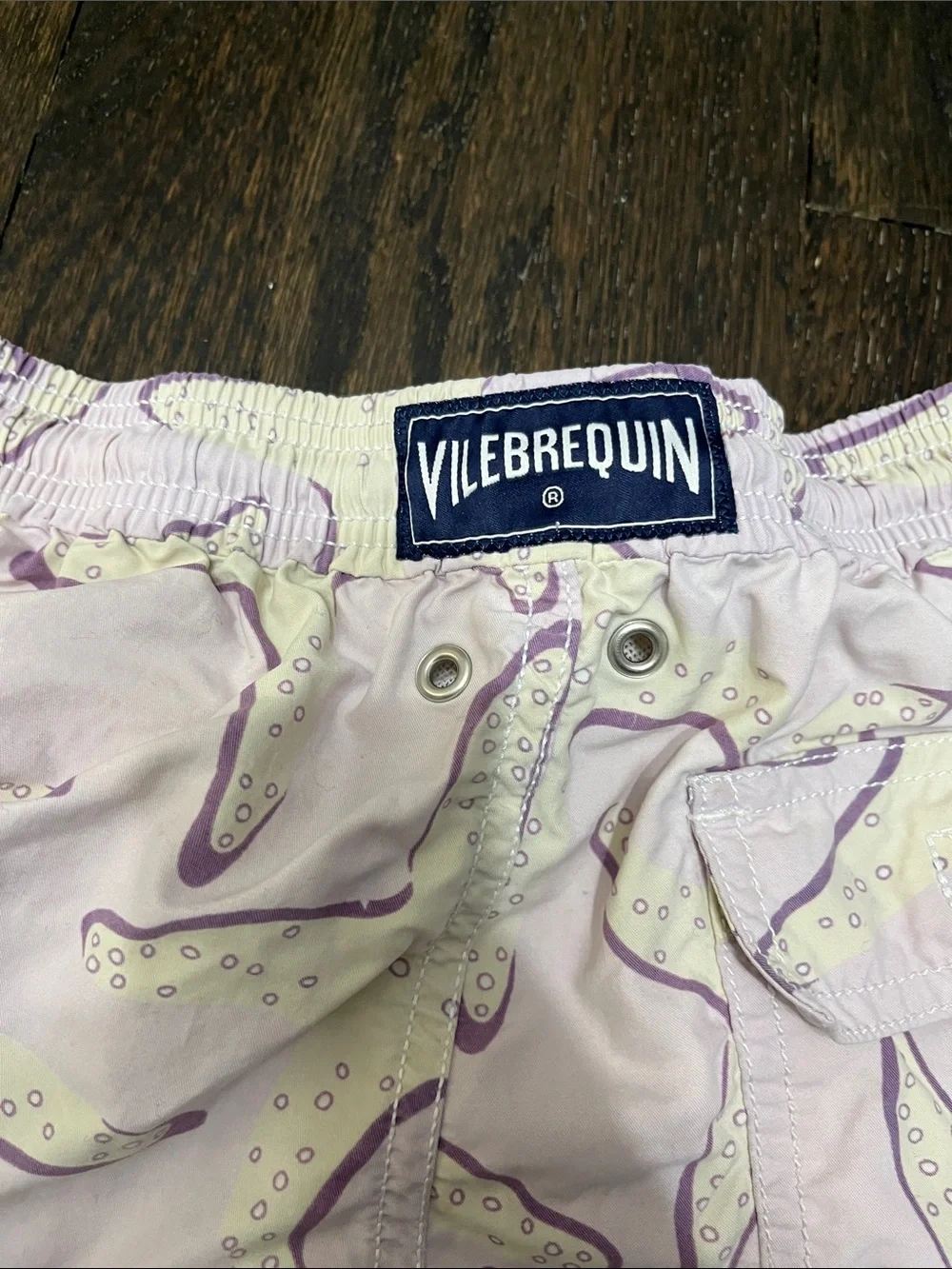 Vilebrequin Pale Lilac and Light Yellow Starfish Swim Shorts